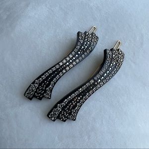 Hair clip with crystals